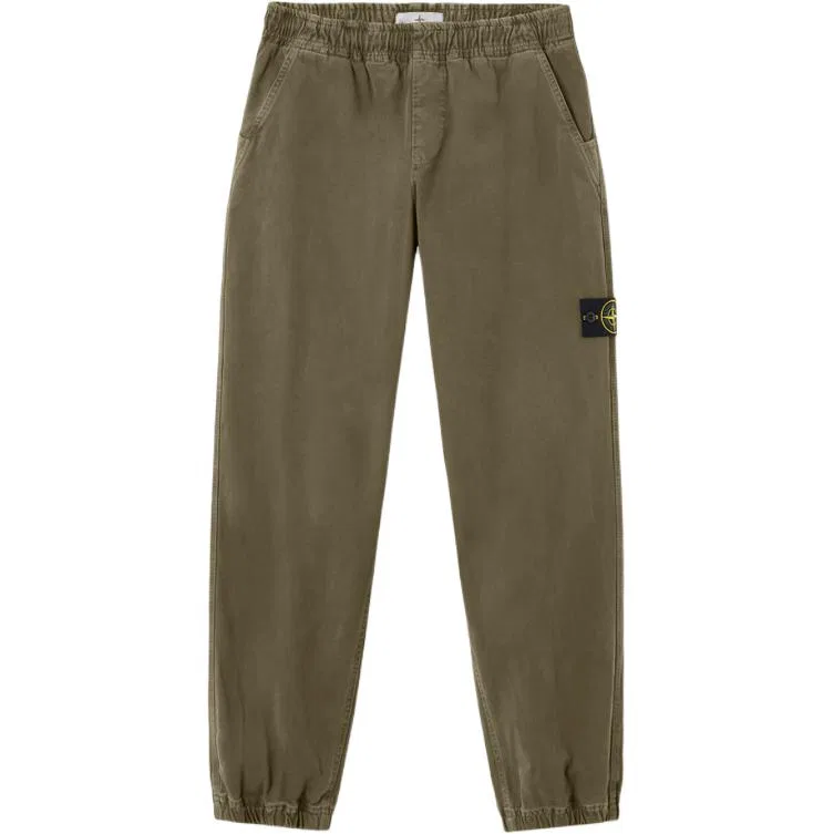 Брюки патч на резинке STONE ISLAND, Army Green