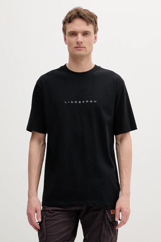 

Хлопковая футболка Lindbergh, черный
