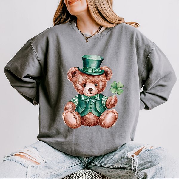 

Водяной лепрекон на футболке - женская легкая свитшот garment dyed Simply Sage Market, Grey