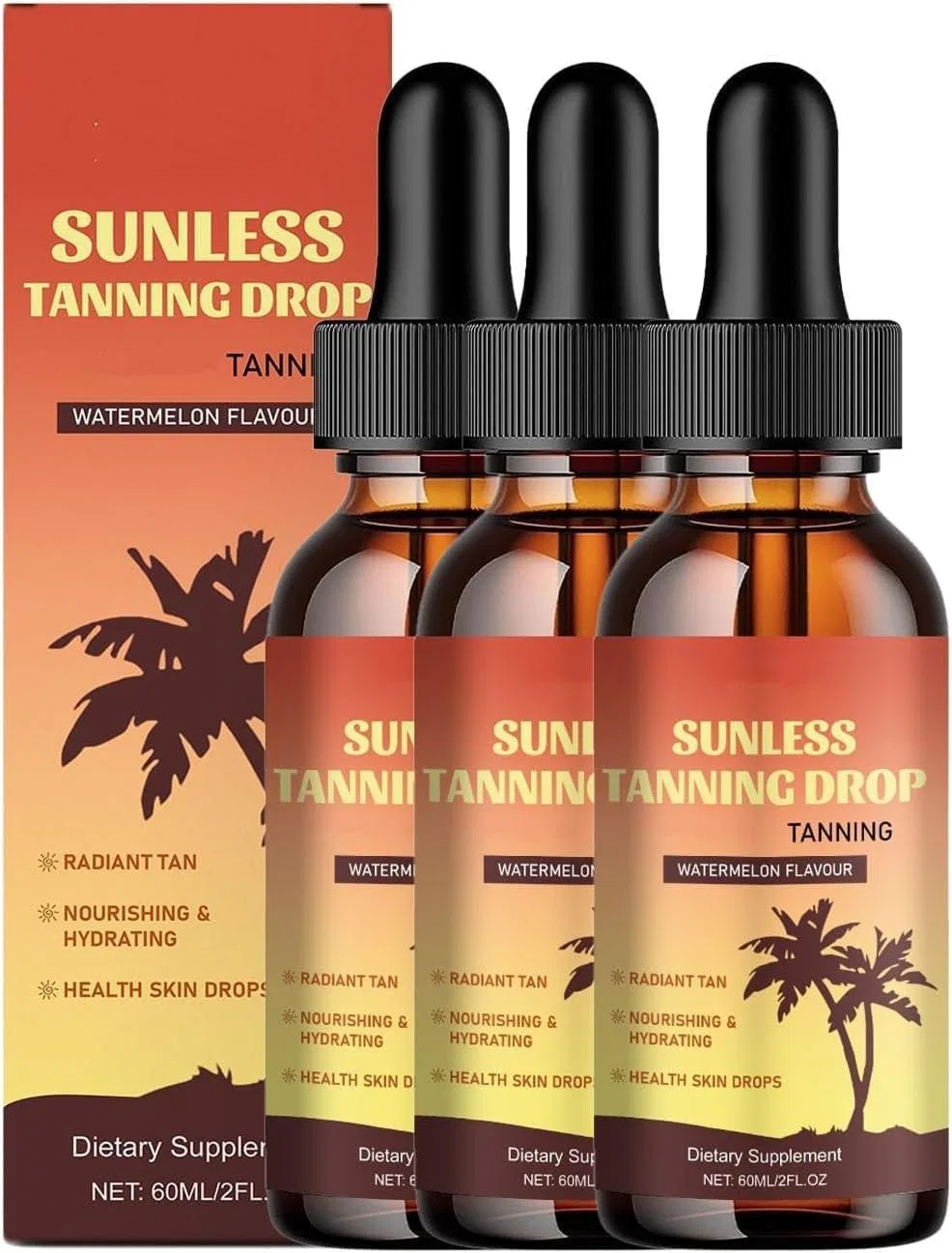 Средство для автозагара Sunless Tanning Drops Natural Tanning Oil, 60 мл
