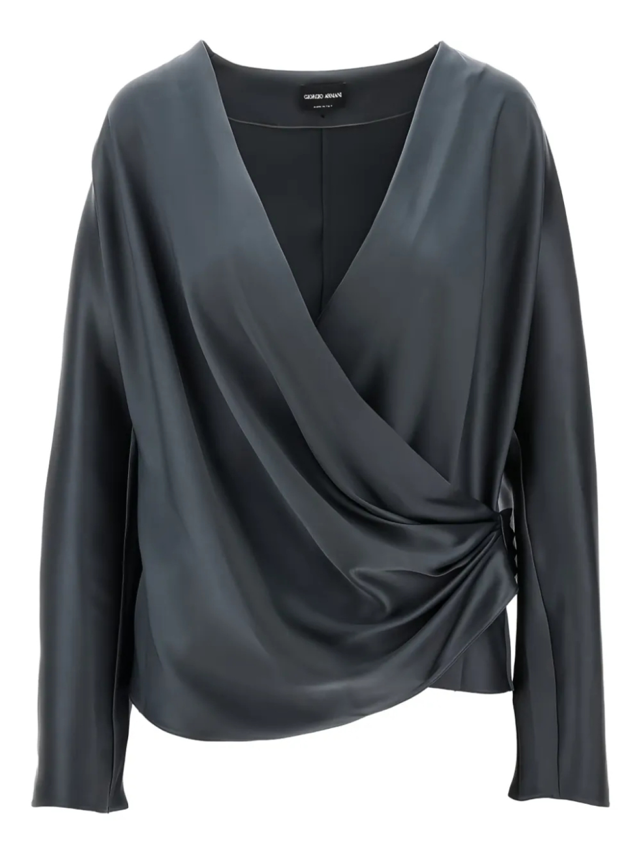 

Блузка с драпировкой Giorgio Armani, серый