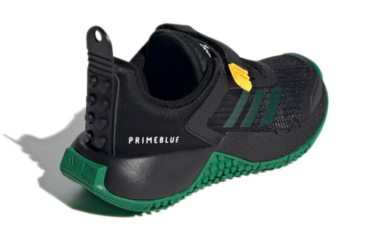 Кроссовки Lego X Kids, детские, низкие, черные/зеленые Adidas — фото 4