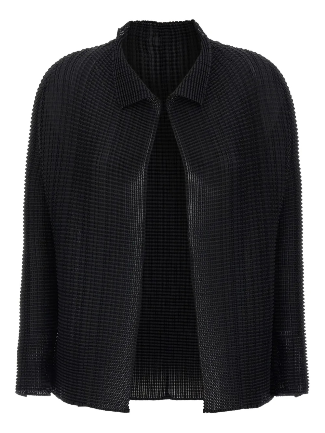 

Плиссированный кардиган с длинными рукавами Issey Miyake, черный