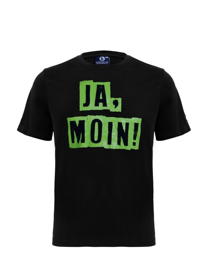

Футболка SCHIETWETTER Ja Moin, 100% Baumwolle, цвет black-lime