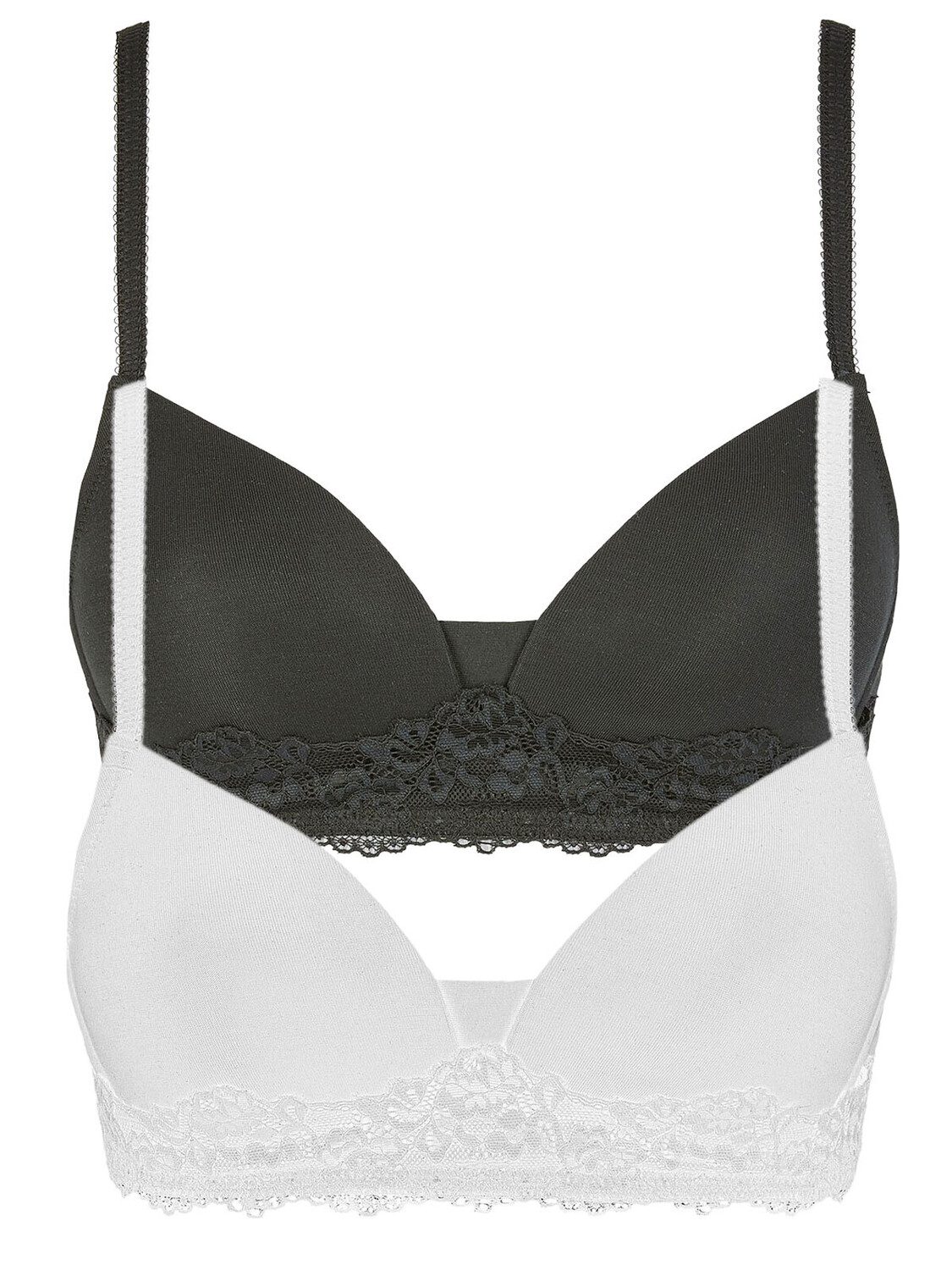 

Бюстгальтер без косточек Nina von C. 2er Pack Soft BH, белый черный