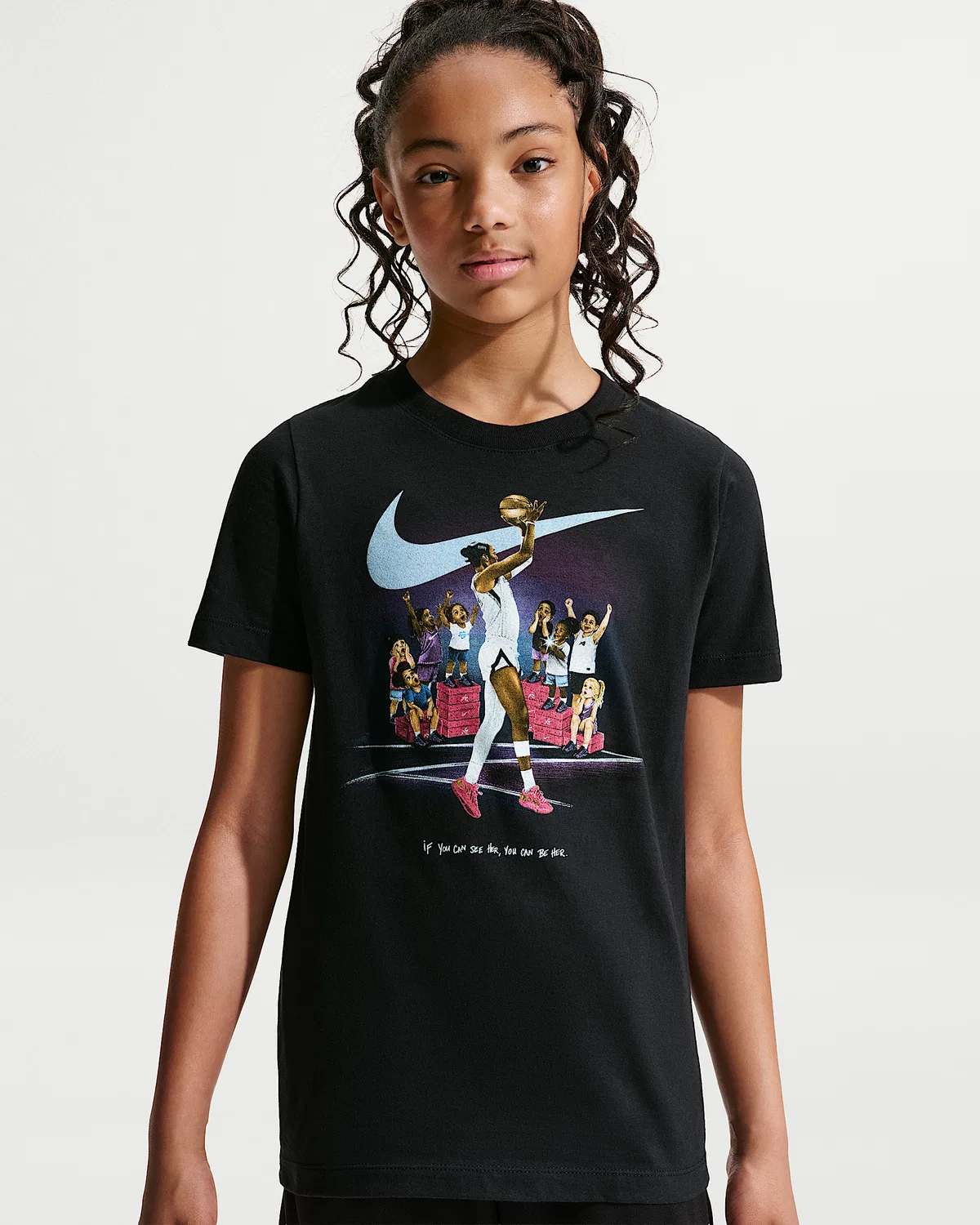 Детская футболка Nike A'ja Wilson, Black — фото 2