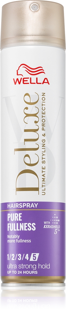 

Лак для волос Deluxe Pure Fullness сверхсильной фиксации с эффектом объема Wella, 250 мл