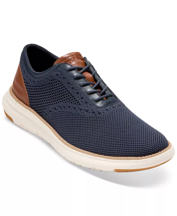 

Мужские оксфорды Grand Remix на шнурках с вязаным верхом Cole Haan, синий