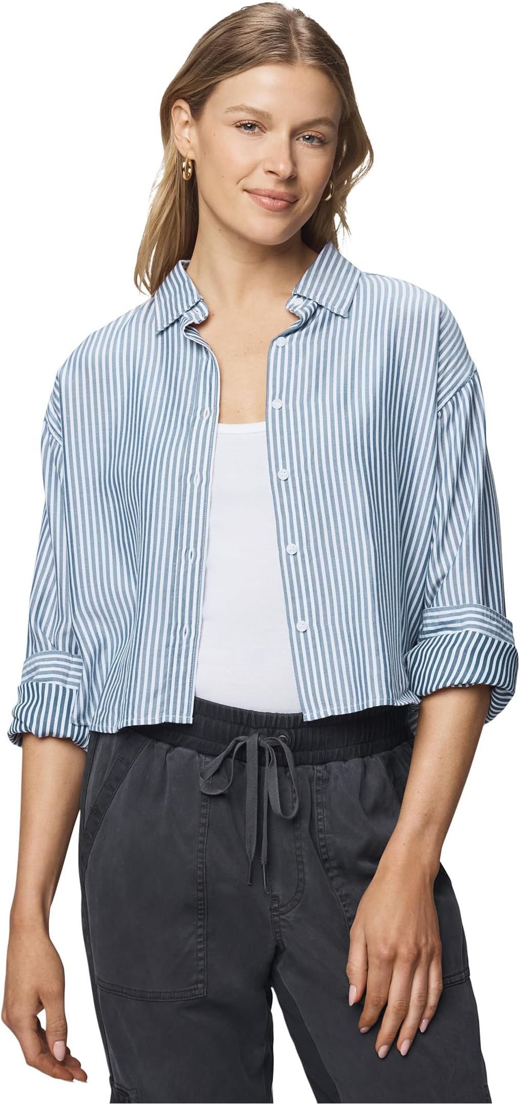 

Женская рубашка Nora Stripe на пуговицах Splendid, Ice Navy/White