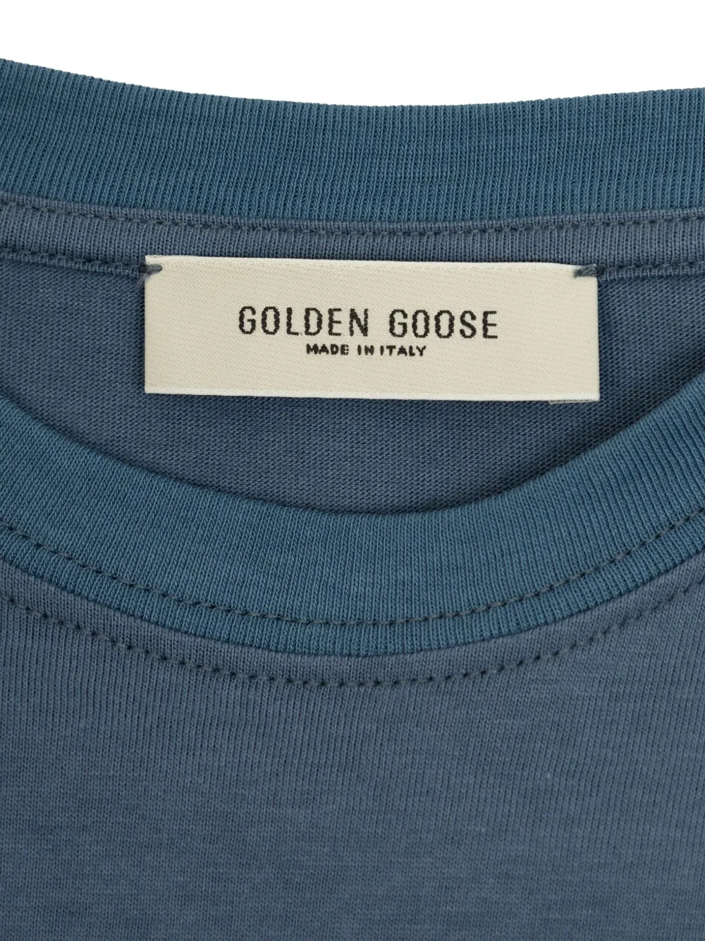 Хлопковая футболка Golden Goose Kids, синий — фото 4
