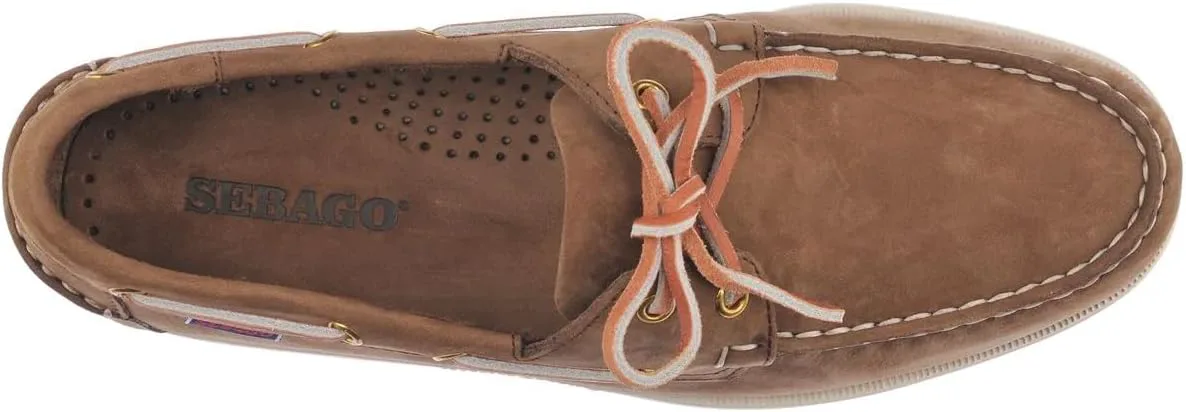 Мокасины Sebago Portland Nubuck - ручная работа, с кожаной подкладкой, с резиновой подошвой с протектором, не оставляющей следов и не скользящей, коричневый — фото 2