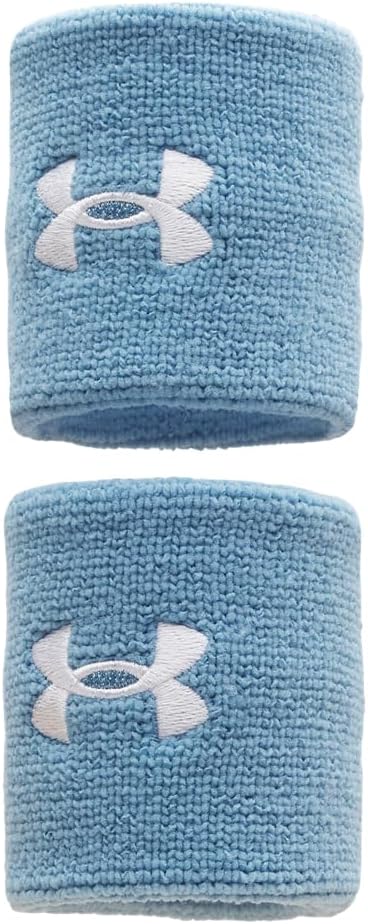 

Under Armour мужские 3-дюймовые перфоманс-браслеты, 2 шт, (418) Blue Smoke/White