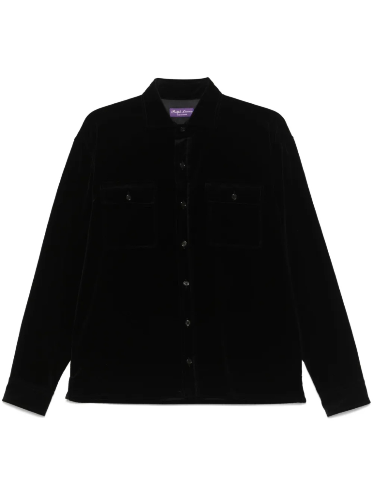 

Ralph Lauren Purple Label бархатная рубашка, черный