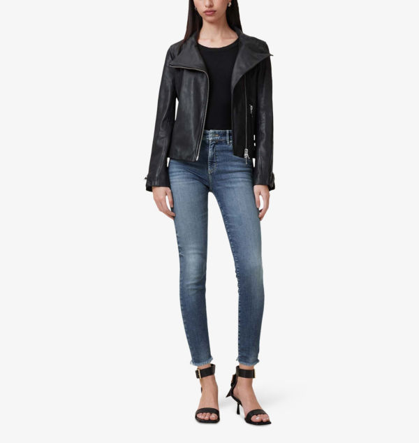 Джинсы-Стрейч Miller push-up skinny leg с высокой посадкой из органического хлопка Allsaints, синий — фото 2