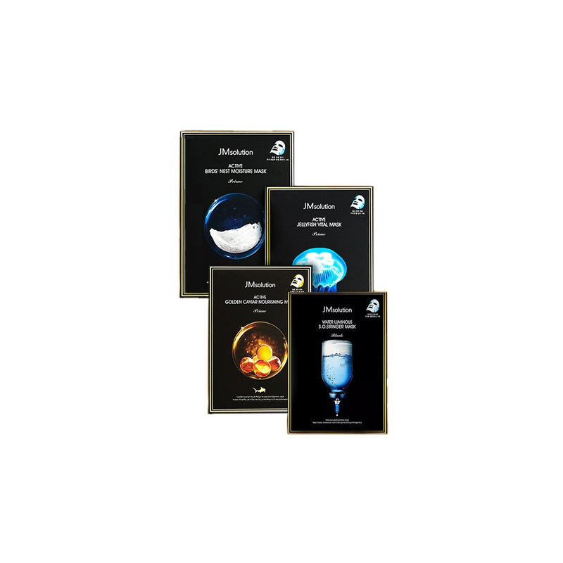 

JM Solution Emergency Jellyfish Bird's Nest Caviar увлажняющая и питательная тканевая маски для комбинированной кожи 4 упаковки JMsolution