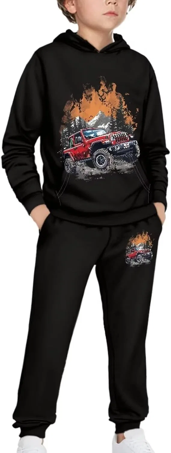Детский спортивный костюм Uppodwarkid с капюшоном и штанами, Off-road Vehicle