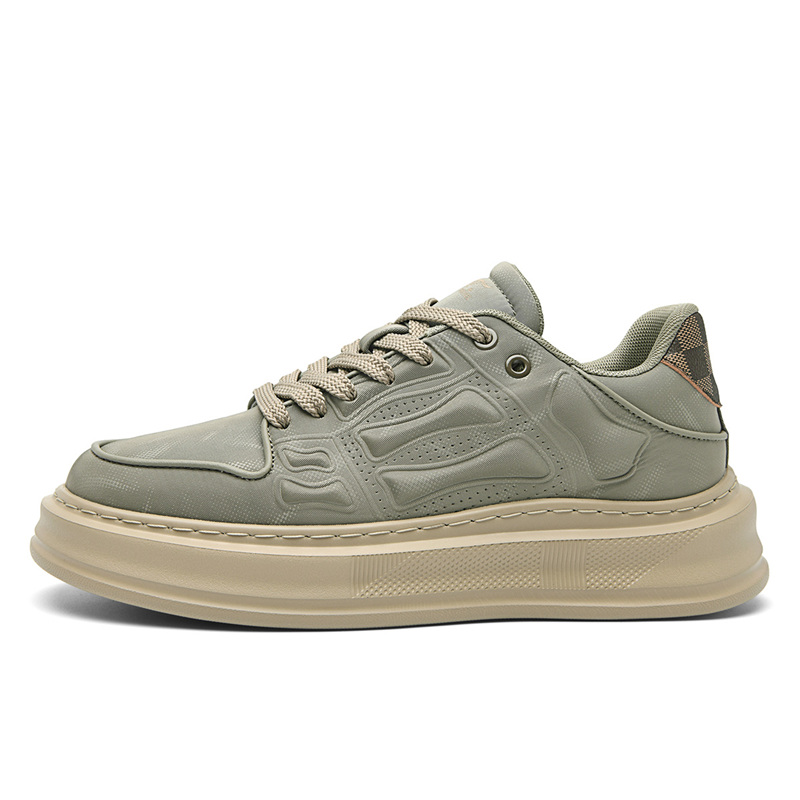 

SEPTWOLVES Низкие скейтерские кроссовки мужские хаки, цвет Khaki (Standard Leather Shoe Size)