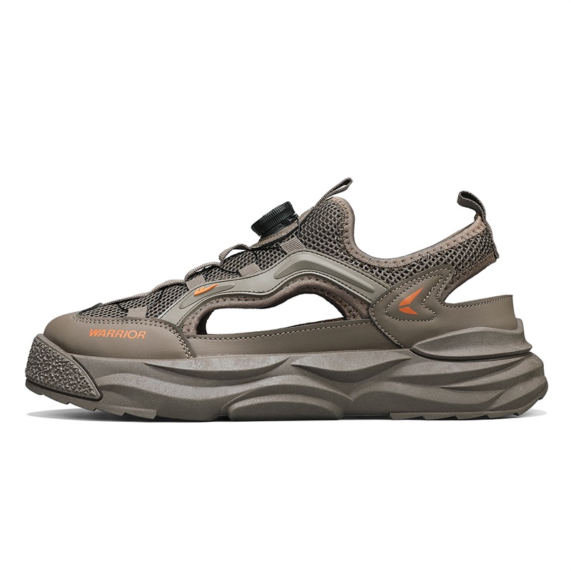 

Кроссовки Warrior River Trekking Shoes, повседневные поварские туфли, износостойкие, нескользящие, пляжные сандалии, мужские, коричневые