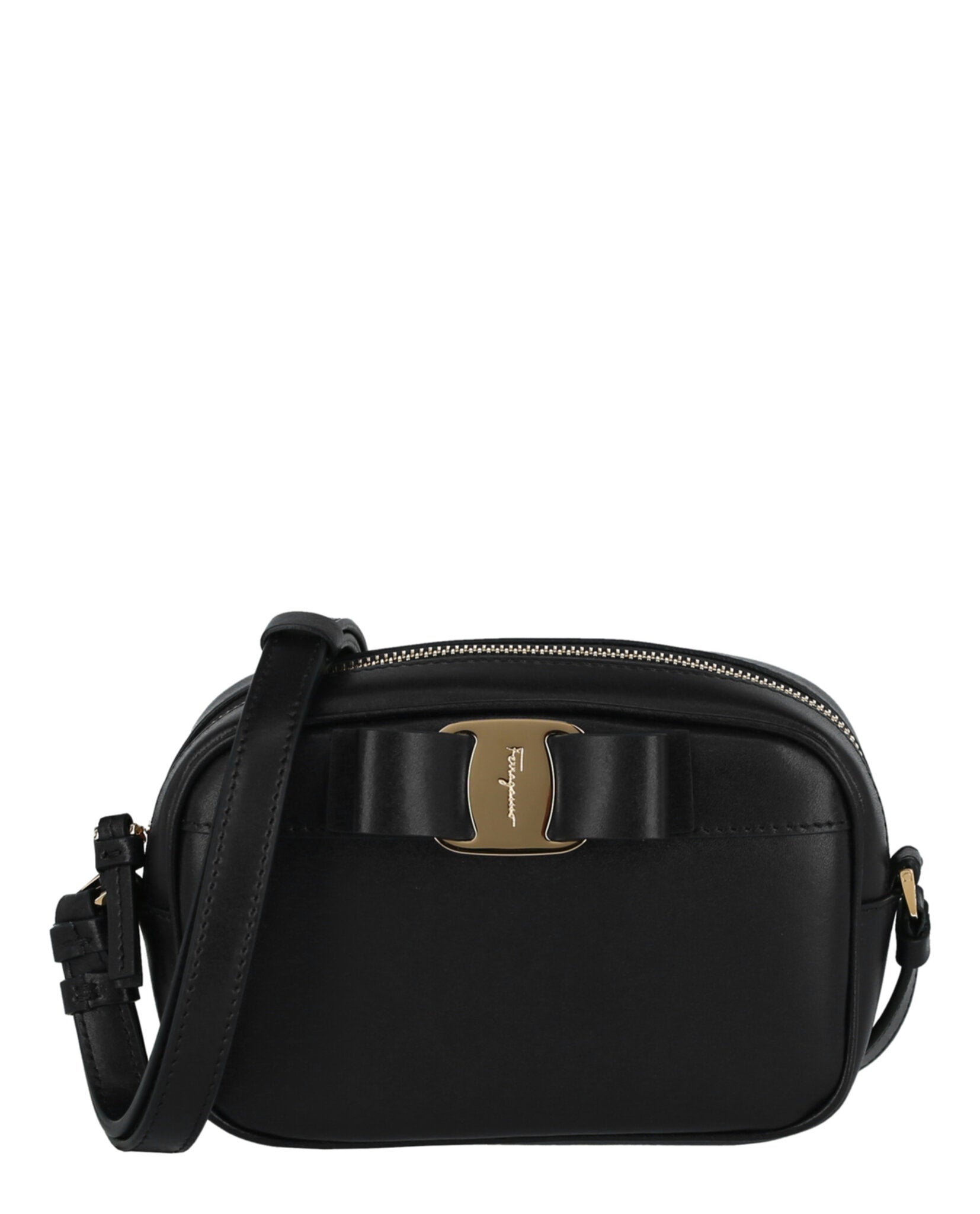 

Сумка через плечо из кожи Vara Bow Salvatore Ferragamo, черный