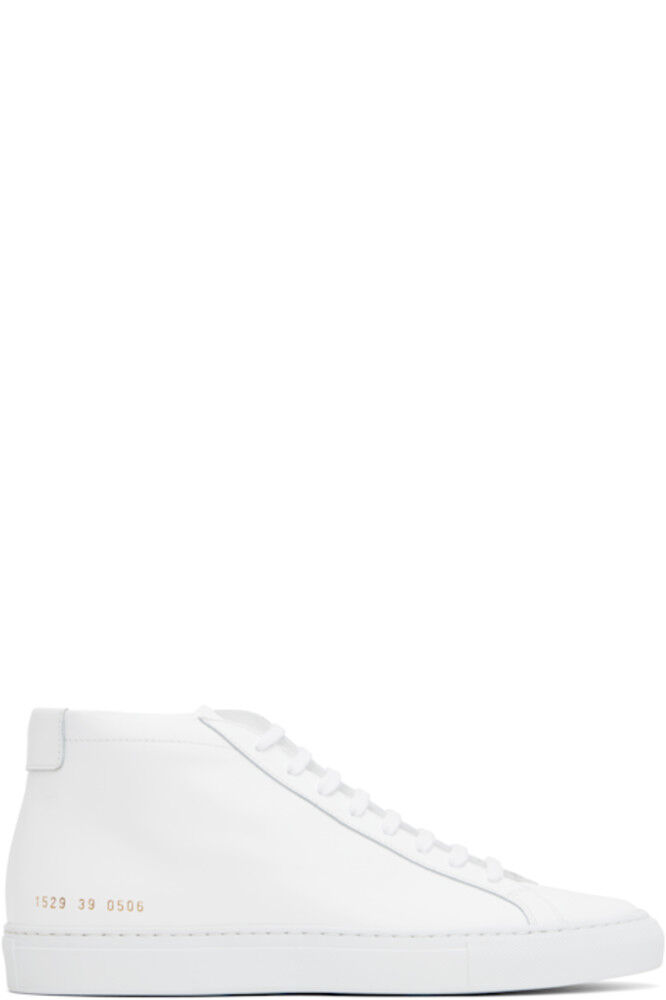 

Белые оригинальные кроссовки Achilles Mid Common Projects