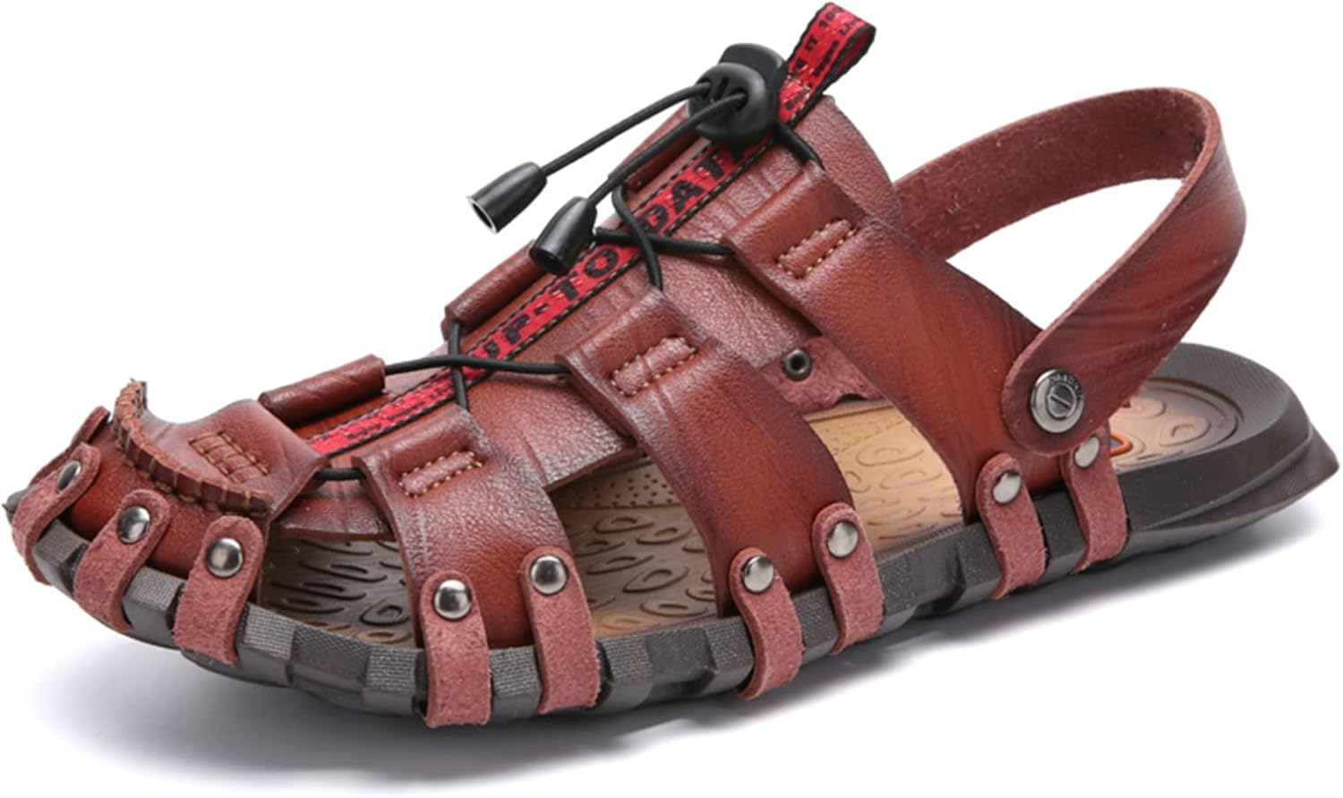 

Мужские летние сандалии Abborora из кожи с закрытым носком, повседневные, для пляжа, для рыбалки, спортивные сандалии, 3