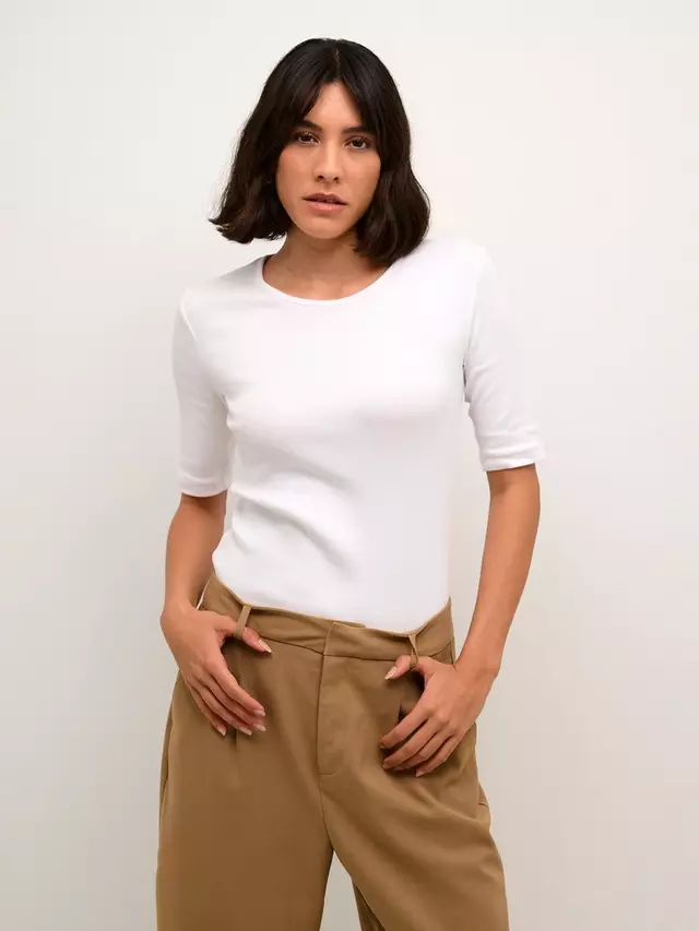 

Футболка KAFFE Carna, цвет optical/white