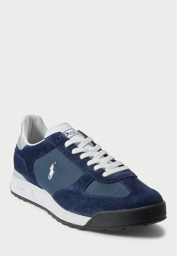 Кроссовки varick из замши и оксфордской кожи Polo Ralph Lauren, Navy/White/Silver — фото 2