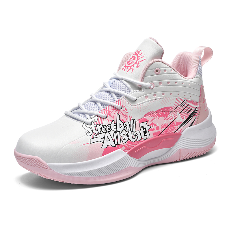 

TONYBEAR Мид-топ баскетбольные кроссовки унисекс розовые, цвет Pink