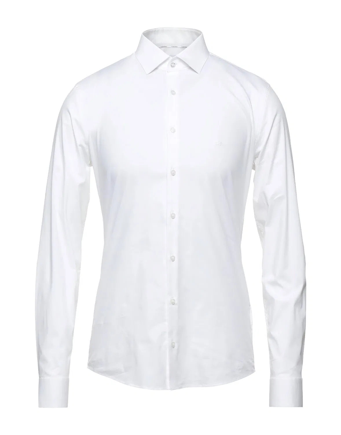 Рубашка с вышивкой slim-fit Calvin Klein белая