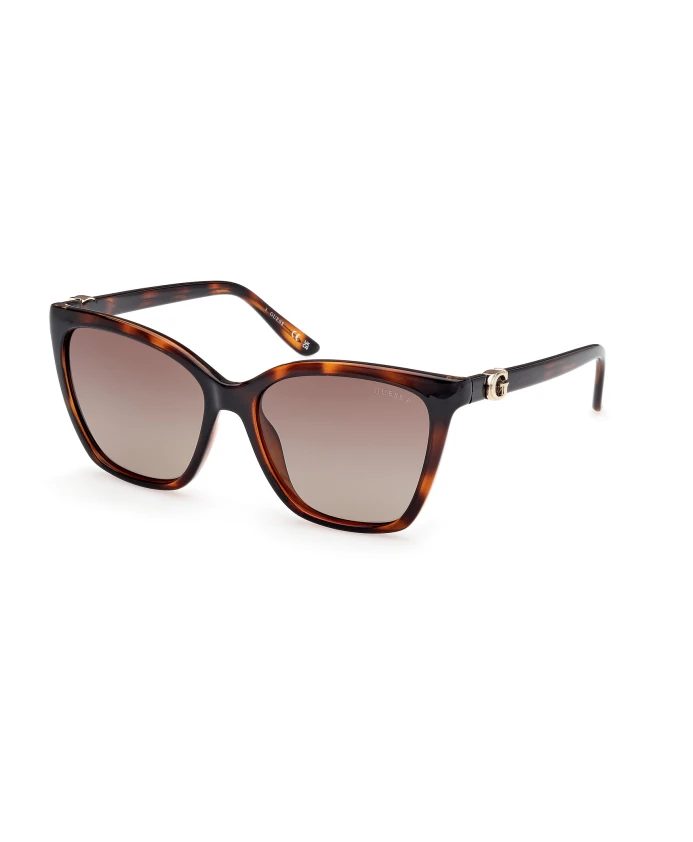 

Стильные солнцезащитные очки в коричневой черепаховой оправе Guess, коричневый