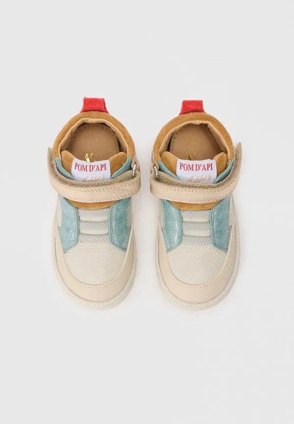 Унисекс высокие кроссовки mousse lizy Pom D'Api, Off White/Light Blue — фото 4