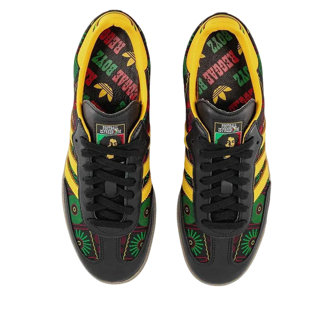 Кроссовки Adidas Samba OG Bob Marley Football Is Freedom 'Core Black Bold Gold Pure Ruby' KI8571, черный — фото 4