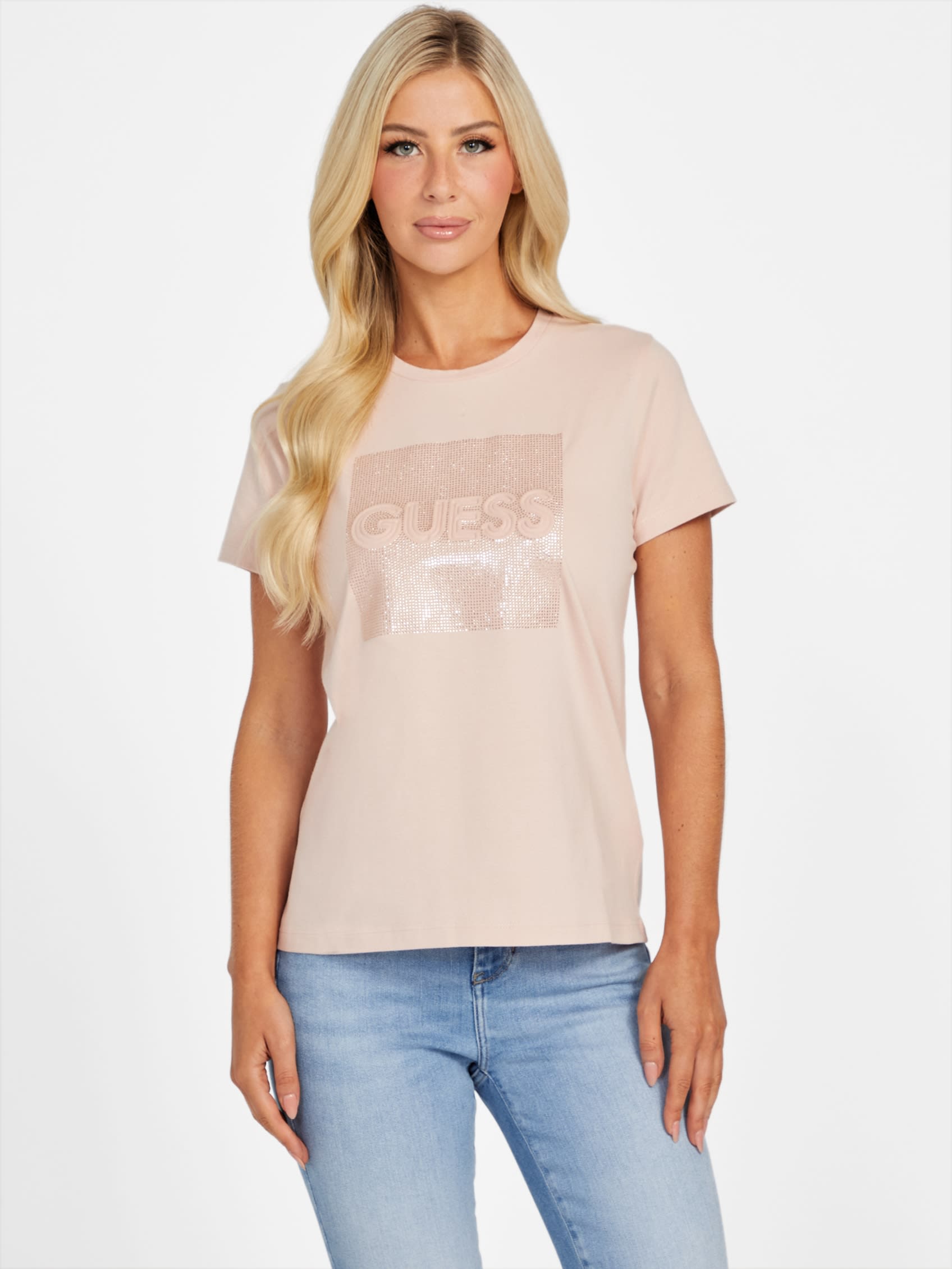 

Футболка Kika с логотипом Guess Factory, розовый