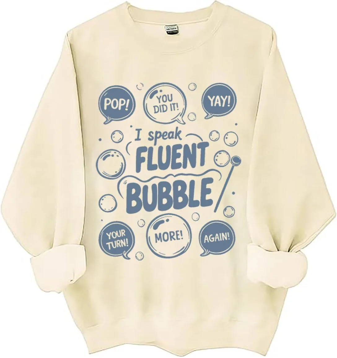 

Толстовка I Speak Fluent Bubble, забавная для логопеда LNDOCAI