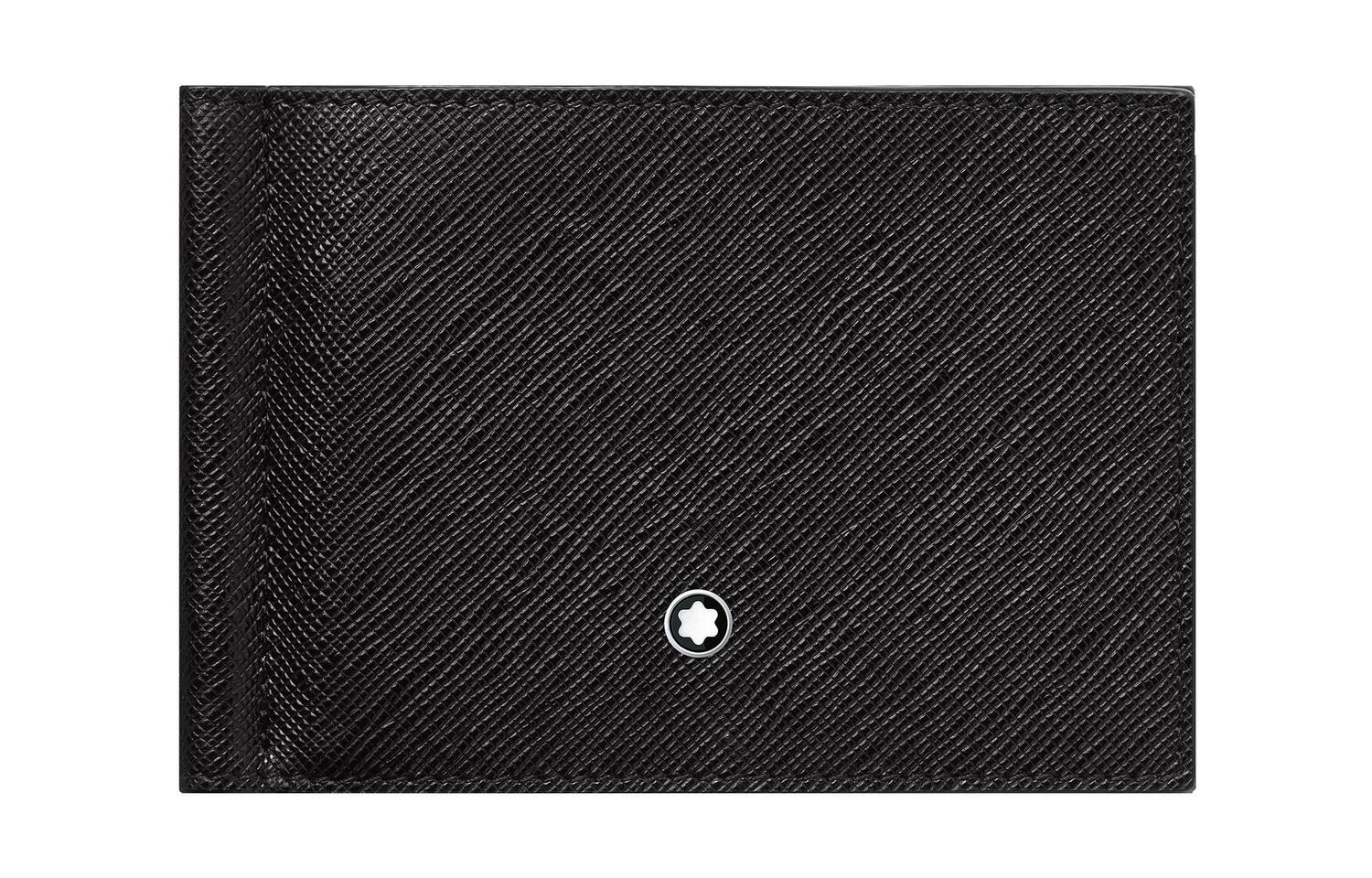 

MONTBLANC Мужской бумажник из натуральной телячьей кожи с саффиано тиснением чёрный