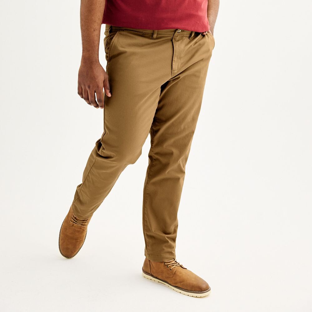 

Брюки прямого кроя Big & Tall Sonoma Goods For Life Flexwear, цвет Dark Khaki