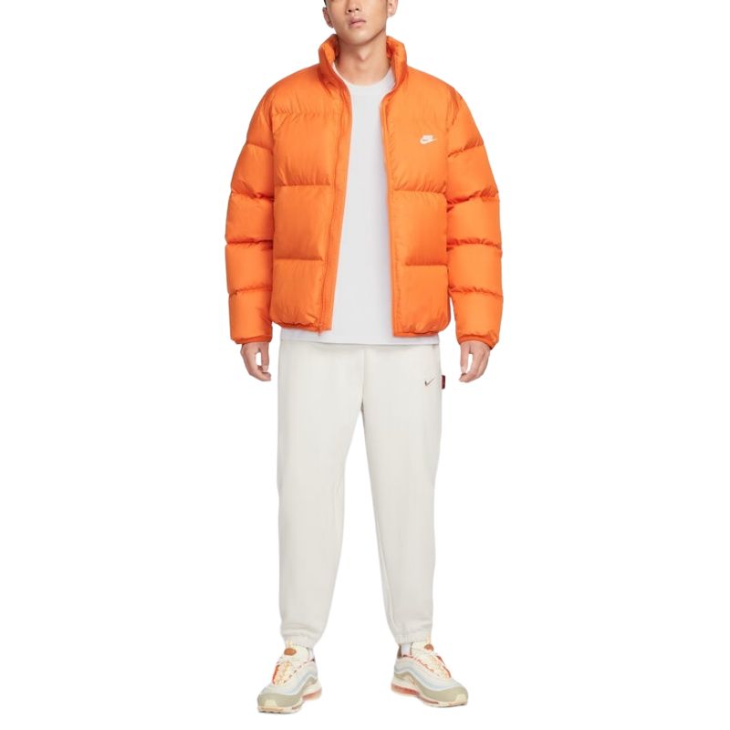 Куртка мужская Sportswear Club Therma FIT Down Nike, оранжевый/белый — фото 4