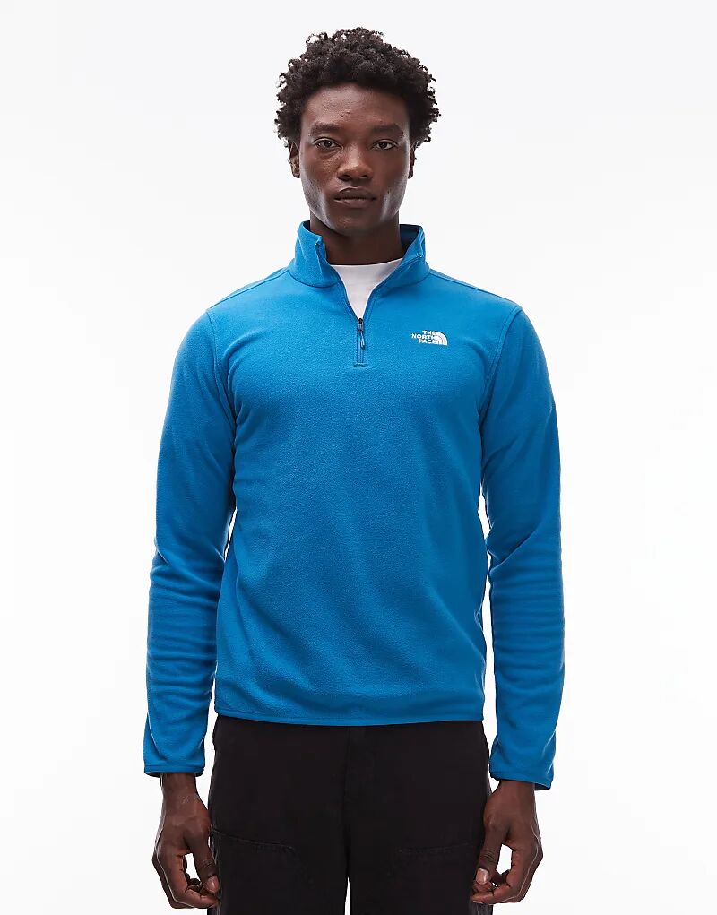 

Флисовая кофта с логотипом North Face Glacier 1/4, цвет синий