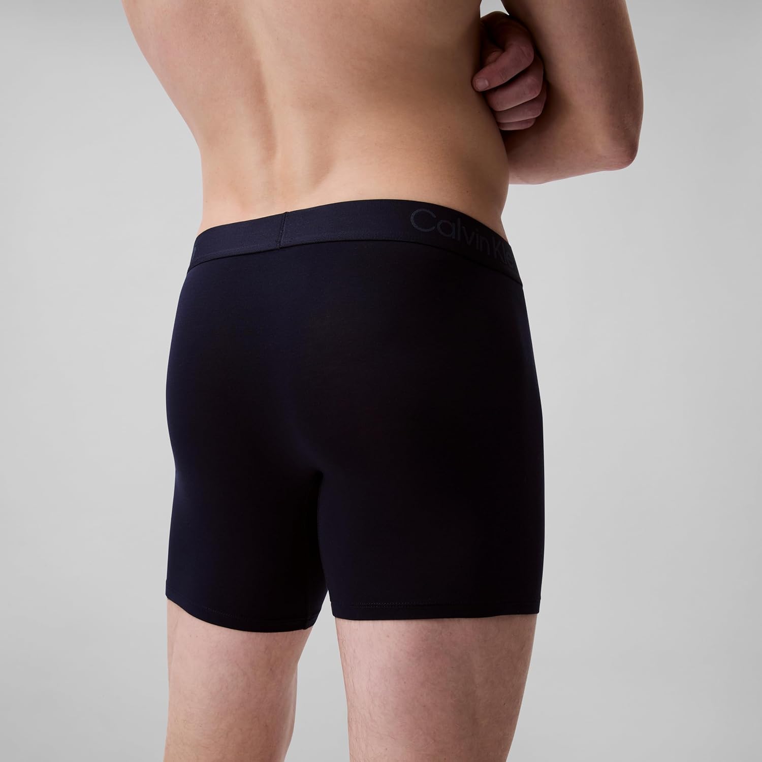 Комплект из 3-х трусов-боксеров Calvin Klein Mens Ultra Soft Modern Modal, Black, Shoreline, Grey Heather — фото 3