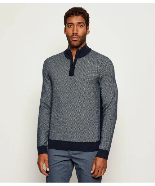 

Шерстяной свитер H-hettore Regular fit Boss, синий