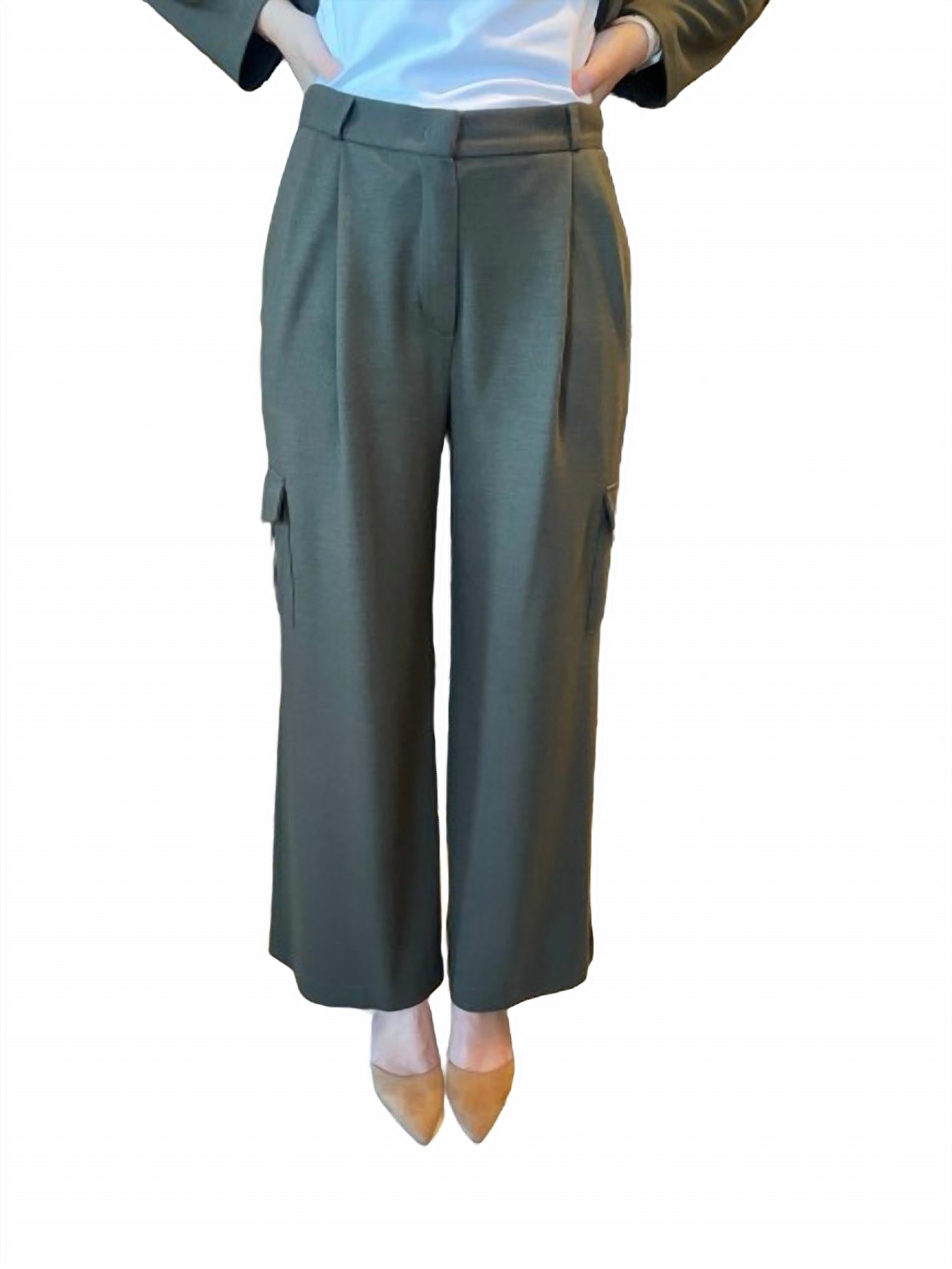 

Женские брюки-карго Superfine Merino In Moss Green Harris Wharf