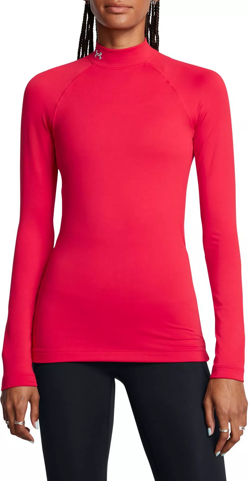 

Женский пуловер с воротником-стойкой Under Armour ColdGear Authentics 2.0, красный/белый