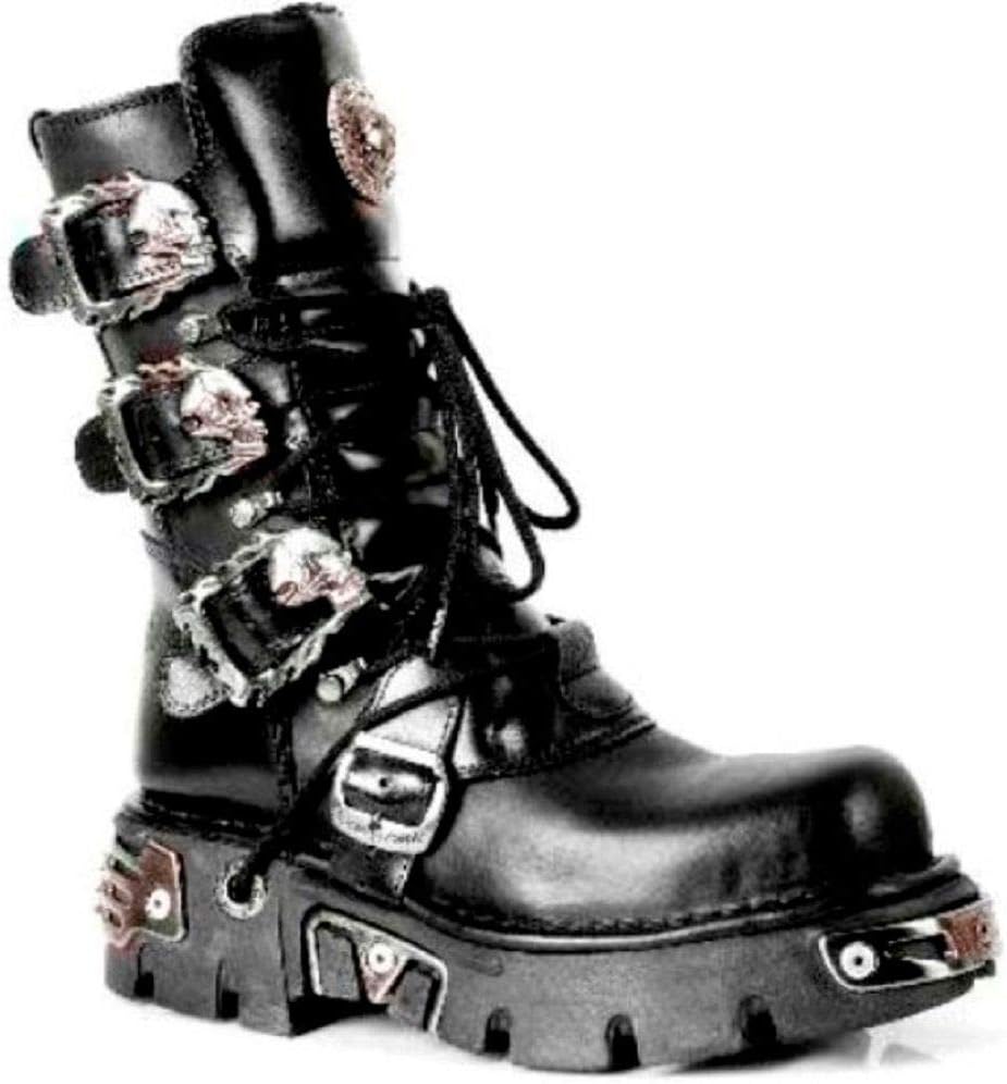 Ботинки New Rock 391 S1 Black Metallic Reactor Goth Biker унисекс — фото 4