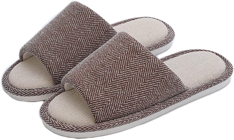 

Тканевые тапочки для дома и улицы, нескользящие тапочки на четыре сезона с мягкой подошвой, тапочки для мужчин и женщин Aiotio, Coffee