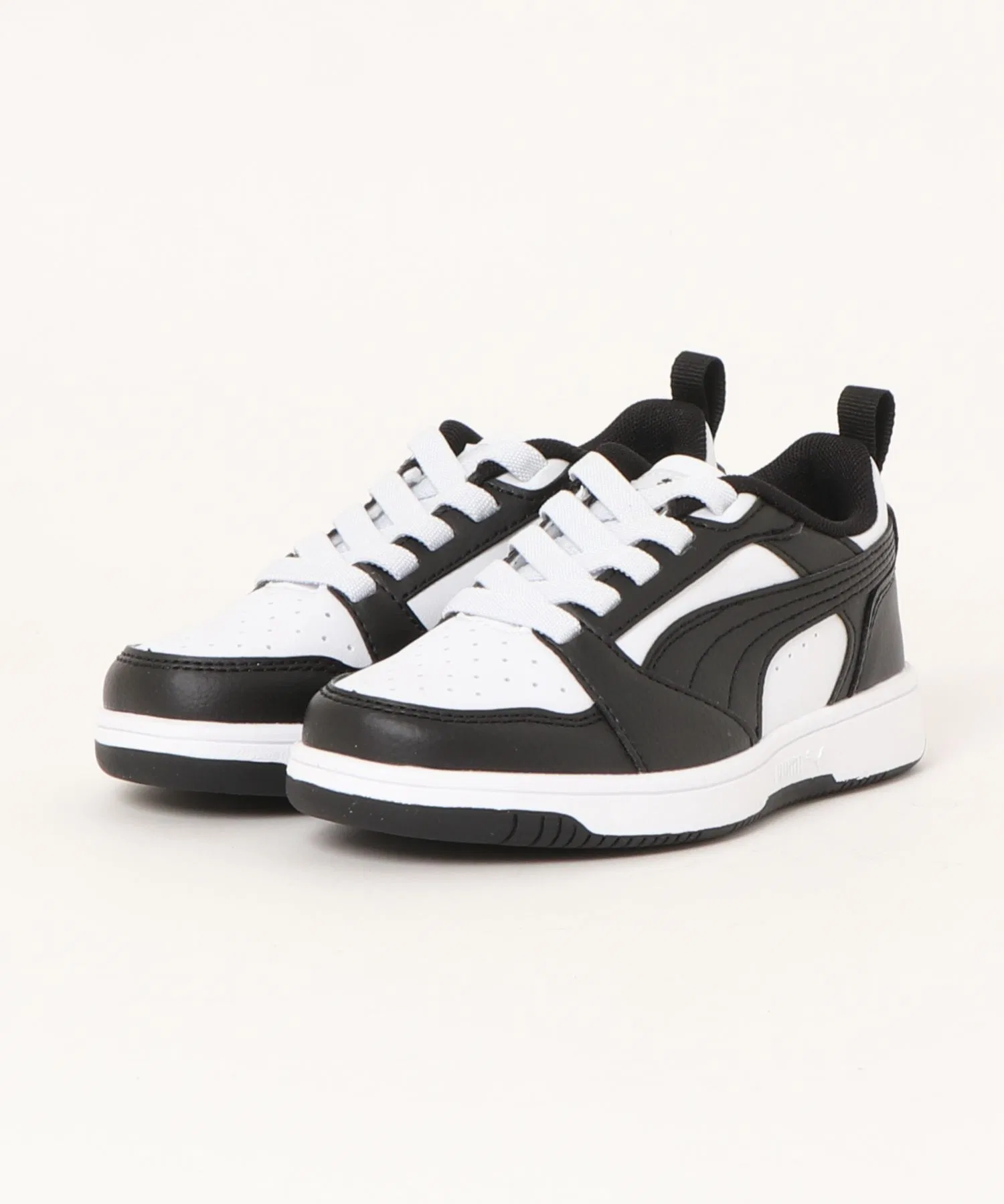 Детские кроссовки PUMA Rebound V6 Low AC чёрно-белые