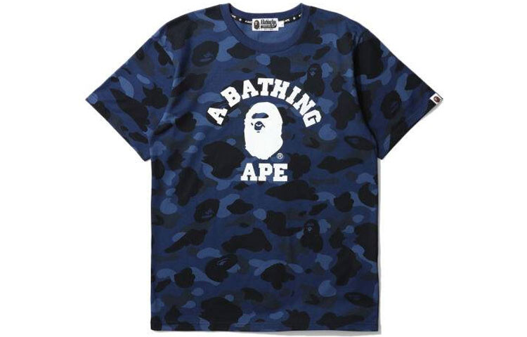 

Футболка серии Ape Head унисекс A Bathing Ape, темно-синий