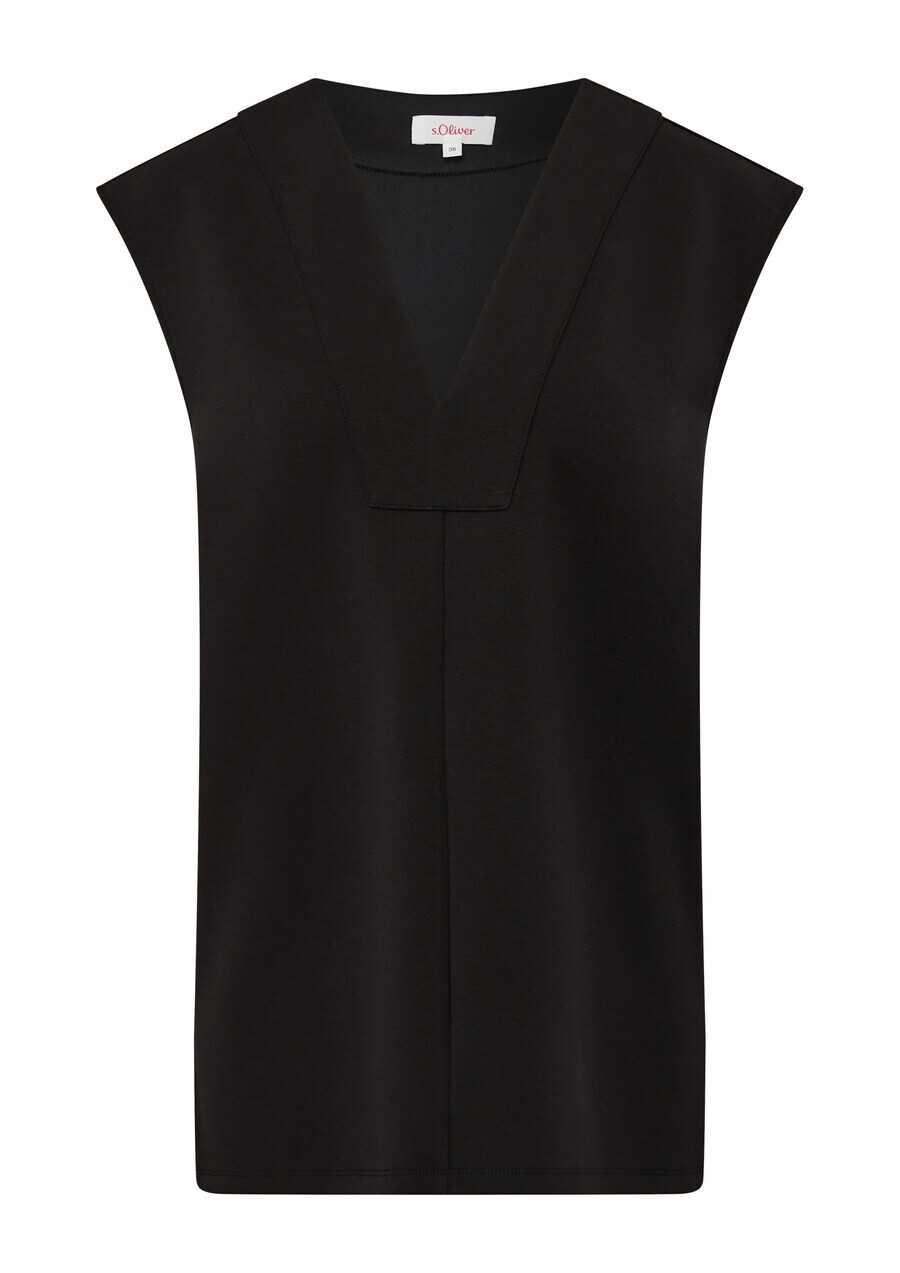 

Вязаный кардиган s.Oliver Knitted Vest, черный