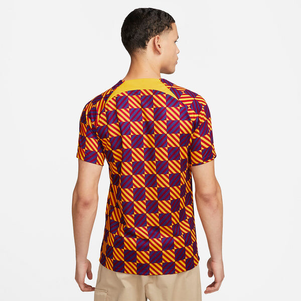 Спортивная футболка barcelona fc pre match soccer jersey 'orange' Nike, оранжевый — фото 2