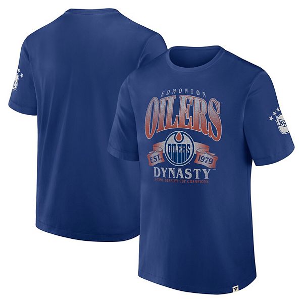 

Мужская синяя футболка edmonton oilers decades collection made to last Fanatics