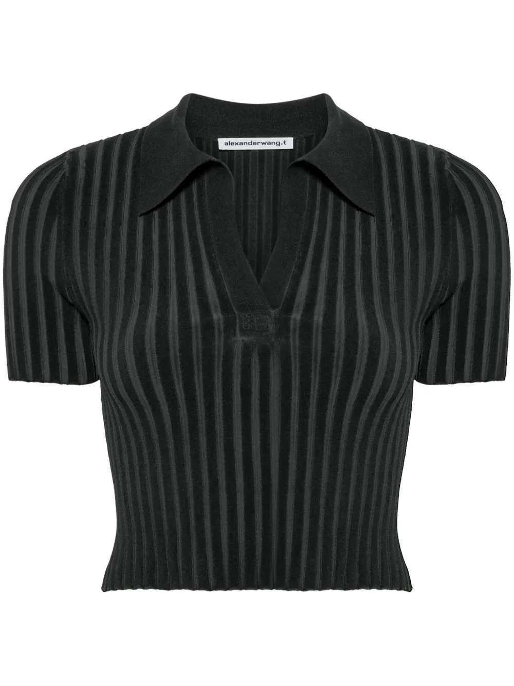 

Топ Pullover в рубчик Alexander Wang, черный